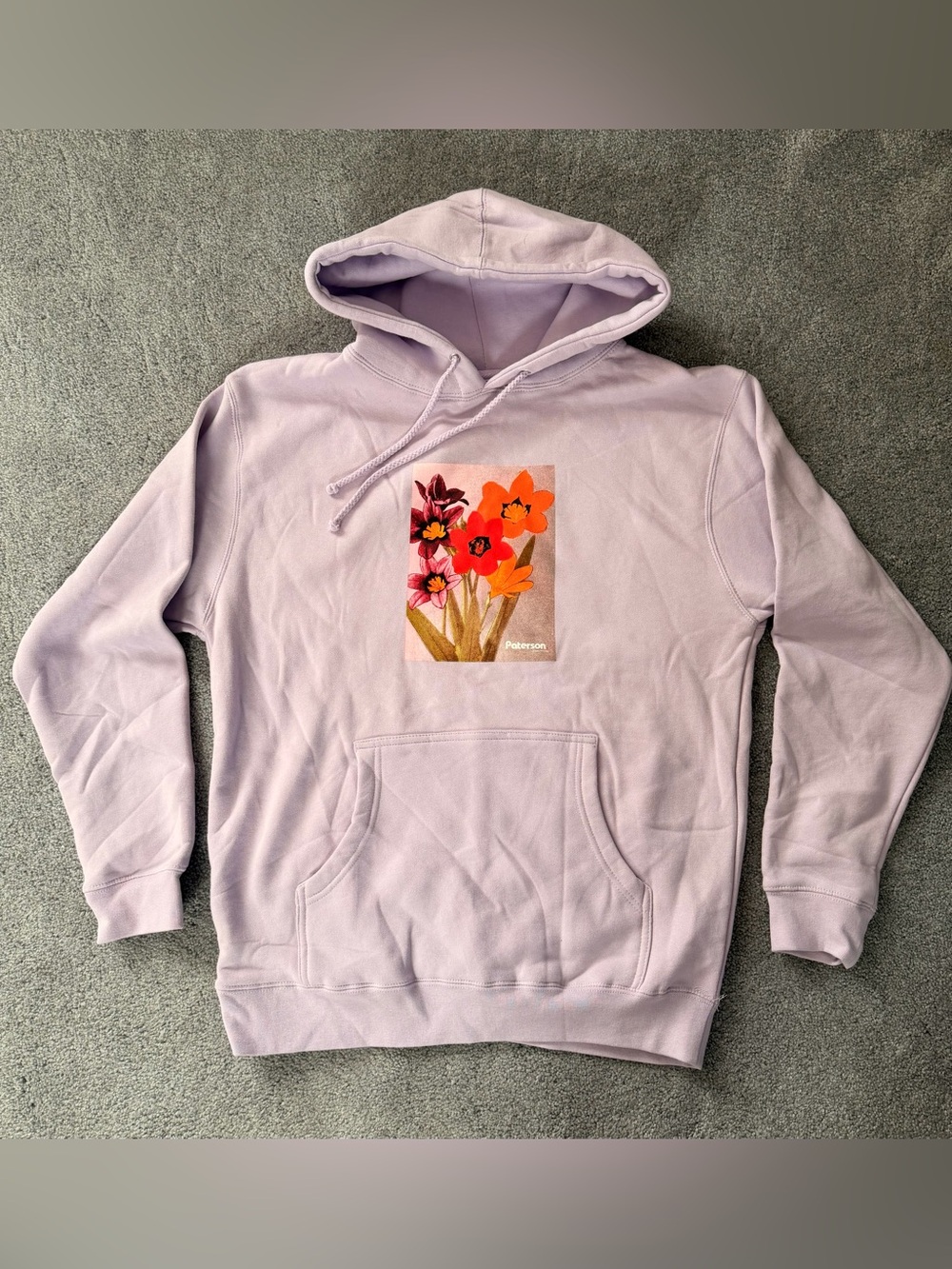 Paterson House of Flowers Hoodie Men’s Medium Lavender Rare Streetwear